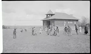 Montana Prints: Children Playing Field Hockey