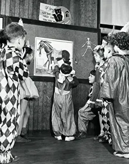 Halloween Prints: Children Playing Pin the Tail on the Donkey
