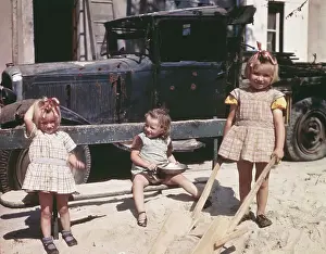 Cherbourg Prints: Children Playing After Returning from Evacuation
