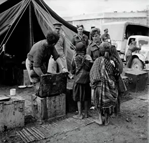 Huty32806 Prints: Children At Red Cross Base, Libya 1943