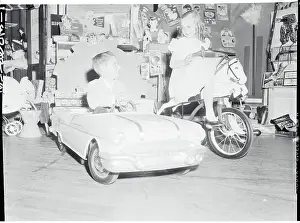Toy Car Prints: Children Riding Toys