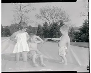 Mclean Prints: Children of Robert and Ethel Kennedy Playing Outdoors