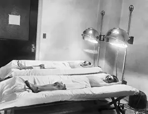 Sunbathing Prints: Children In School Hospital Sun Bathing