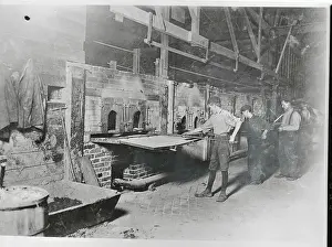 Children Stoking Furnace in Glass Factory