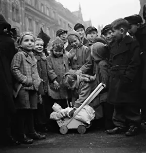 10 12 Years Prints: Children Around Toy Stroller