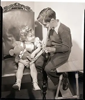 Teddy Bear Prints: Children with Toys