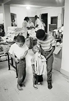 Trying On Prints: Children Trying On New Clothes