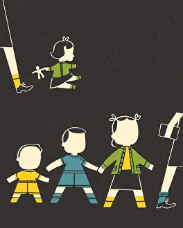 Printstock Collection: Children Walking