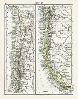 Chile Collection: Chile map 1897