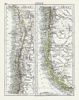 Chile Collection: Chile map 1897