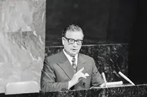 Chile's President Salvador Allende at the UN