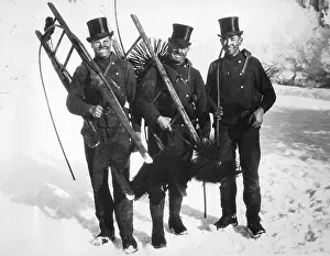 Cleaning Prints: Chimney Sweeps in Snow