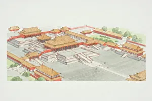 Beijing Gallery: China, Beijing, the Forbidden City, elevated view