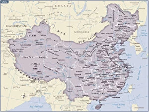 Images Dated 12th November 2017: China country map