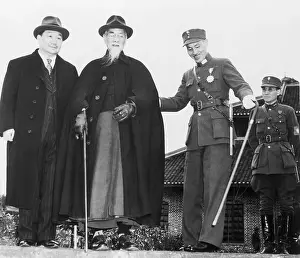 Chinese Leaders Leaving a Meeting