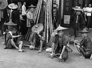Colony Prints: Chinese Men Seated On Ground