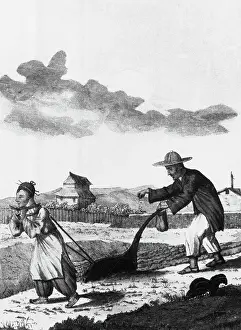 Farmer Prints: Chinese Peasants Plowing and Sowing