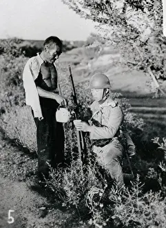 Manchuria Prints: Chinese Prisoner Serving Japanese Soldier Tea