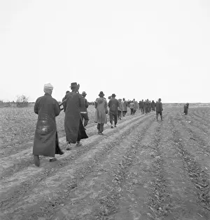 Nationalist Prints: Chinese Walking Across Cultivated Field