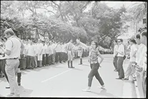 Chinese Woman Shouting in Protest