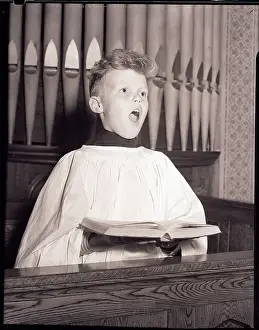Choir Prints: Choir Boy Singing
