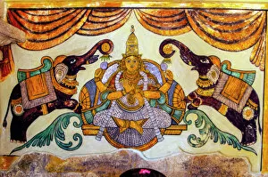 Fresco Wall Paintings Gallery: Chola period murals painting, Brihadeeswarar temple, Thanjavur, India