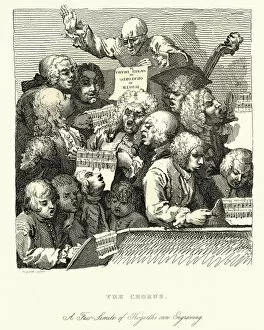 Images Dated 3rd July 2018: Chorus of Singers, or The Oratorio by William Hogarth