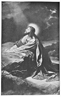 Images Dated 26th April 2018: Christ in Gethsemane by Heinrich Hofmann - 19th Century