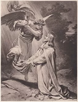 World Religion Gallery: Christ on the Mount of Olives, photogravure, published in 1886