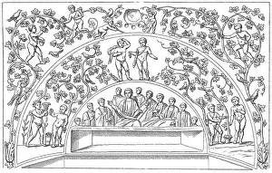 Cemetery Gallery: Christ teaching surrounded by the Apostles