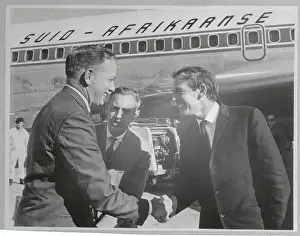 Christiaan Barnard Shaking Hands with Denton Cooley