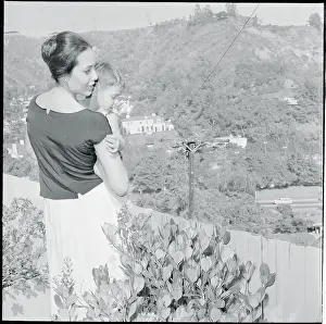Christian Brando with His Mother