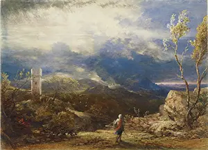 Nineteenth Century Prints: Christian Descending Into The Valley Of Humiliation (From The Pilgrims Progress), 1