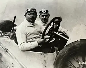 Prints of Racecar driver Christian Lautenschlager, veteran star of the German Mercedes racing team Vintage Car Collection Prints: Christian Lautenschlager of the German Mercedes Racing Team