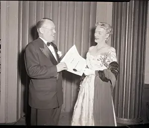 Receiving Prints: Christine Jorgensen Receiving an Award