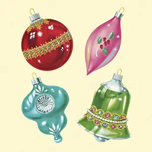 Four Objects Prints: Four Christmas Ornaments