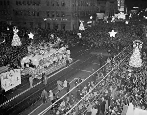 Parade Float Prints: Christmas Parade Along Street