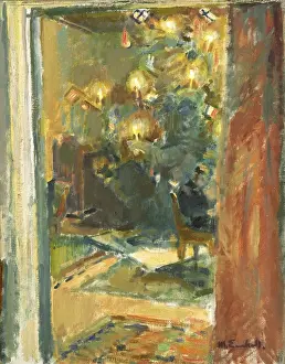 Prints of Christmas Tree in the Salon of Kilo Manor, Early 1920s. Found in the collection of Art Museum Gösta Serlachius, Mänttä. Artist : Enckell, Magnus (1870-1925) Celebrate the Season: A Curated Collection of Christmas Art: Christmas Tree in the Salon of Kilo Manor, Early 1920s