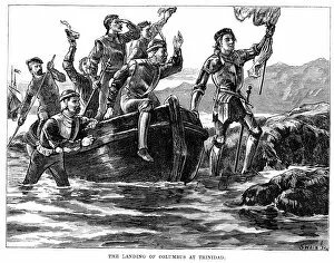 Christopher Columbus landing at Trinidad