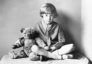 Legs Crossed Prints: Christopher Robin Milne And Teddy Bear