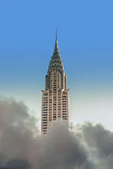 Chrysler Building emerging from clouds