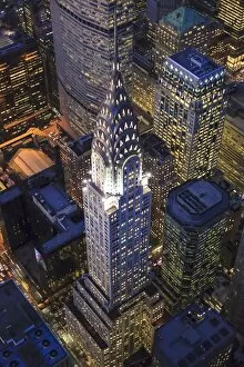 Aerial View Collection: The Chrysler Building and Manhattan skyscrapers