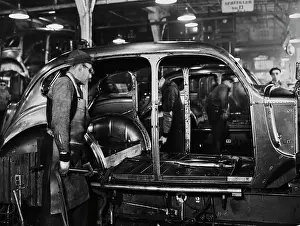 Huty34298 Prints: Chrysler Corporation Production Line, Detroit, Michigan