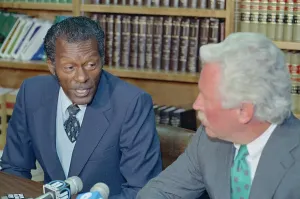 Charles Prints: Chuck Berry and His Attorney at News Conference