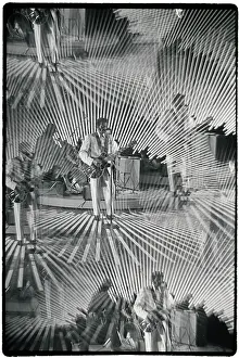 Drum Set Prints: Chuck Berry Performing During Television Show Taping