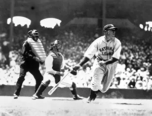 Chuck Klein Starting Toward First Base