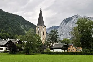 Steeples Prints: Church of Altaussee in the Fischerndorf quarter