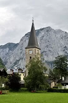 Quarter Gallery: Church of Altaussee in the Fischerndorf quarter, Ausseerland, Salzkammergut, Styria, Austria, Europe