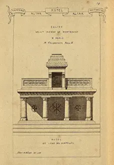Church, ecclesiastical architecture, Altar, History of architecture, decoration and design, art, French, Victorian, 19th Century