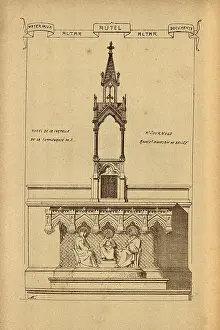 Church, ecclesiastical architecture, Altar, History of architecture, decoration and design, art, French, Victorian, 19th Century